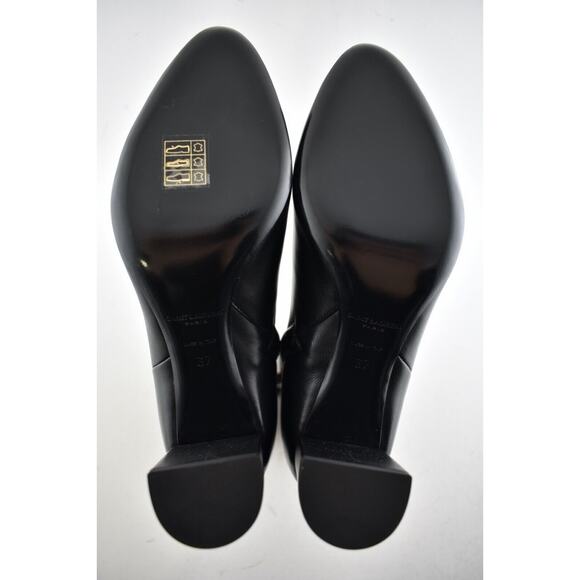 YSL Yves Saint Laurent Lou 70 Black Leather Pin Block Heel Ankle Bootie Boot 37 - Picture 12 of 12